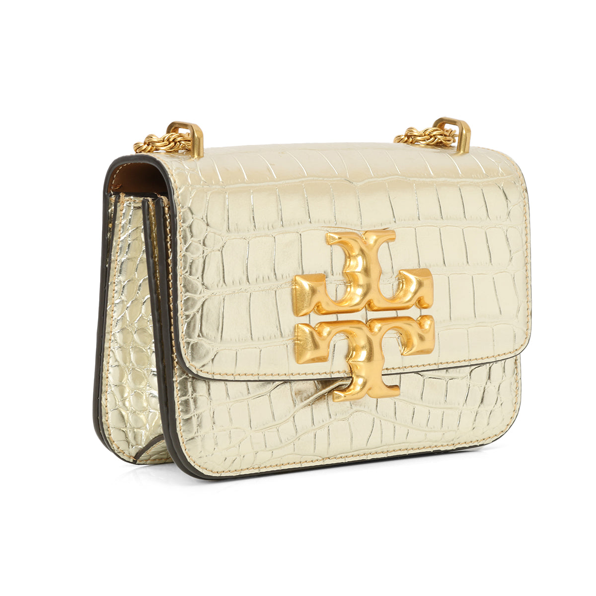 Croc-Embossed Eleanor Small Convertible Shoulder Bag