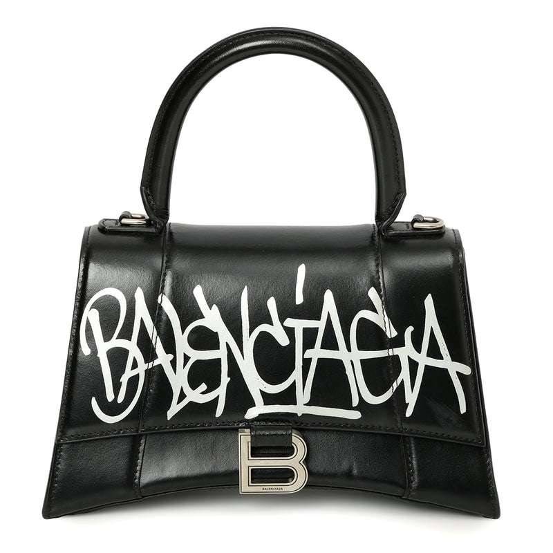 Women balenciaga graffiti hourglass small top handle bag sale