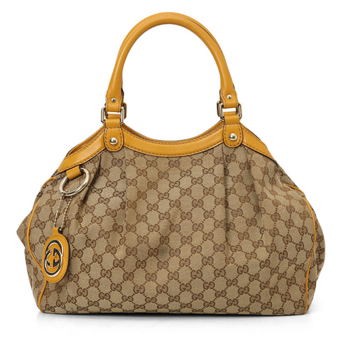 GG Canvas Small D-Ring Bag