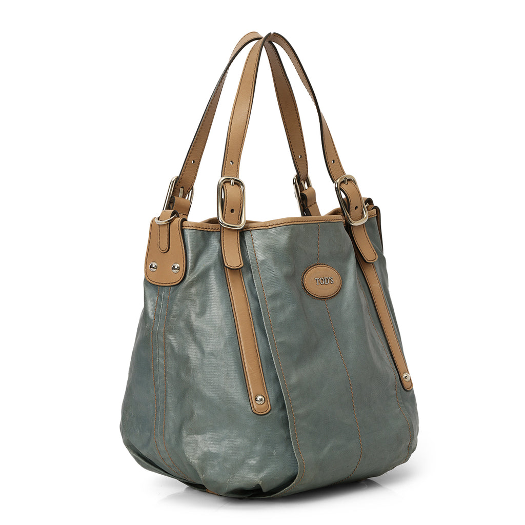 Shop Pre-Owned Authentic Tods Coated Canvas G-Bag Sacca