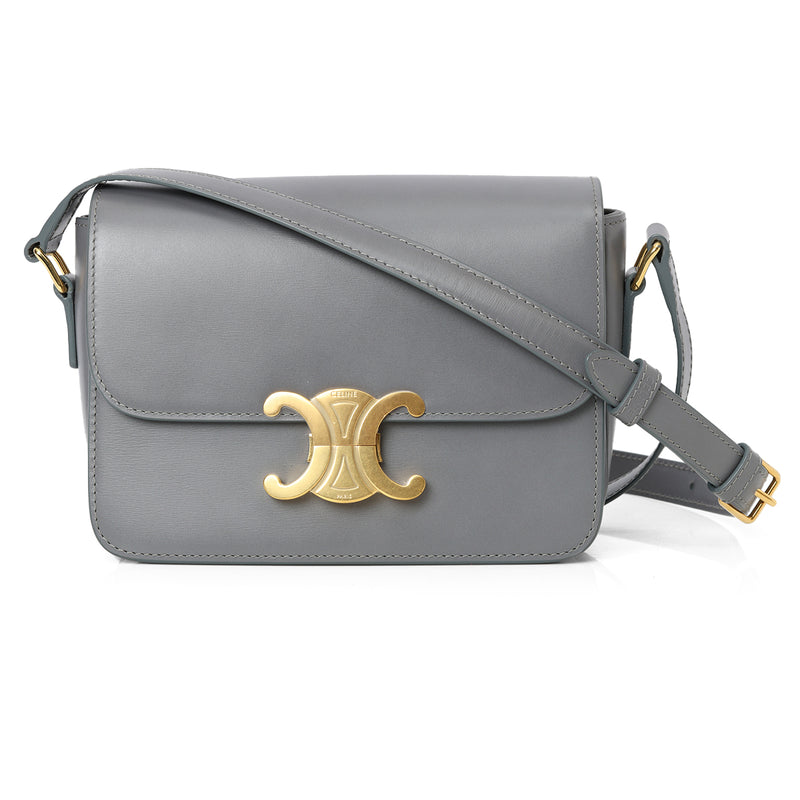 Celine Teen Trionphe Bag In Triomphe Canvas And Calfskin
