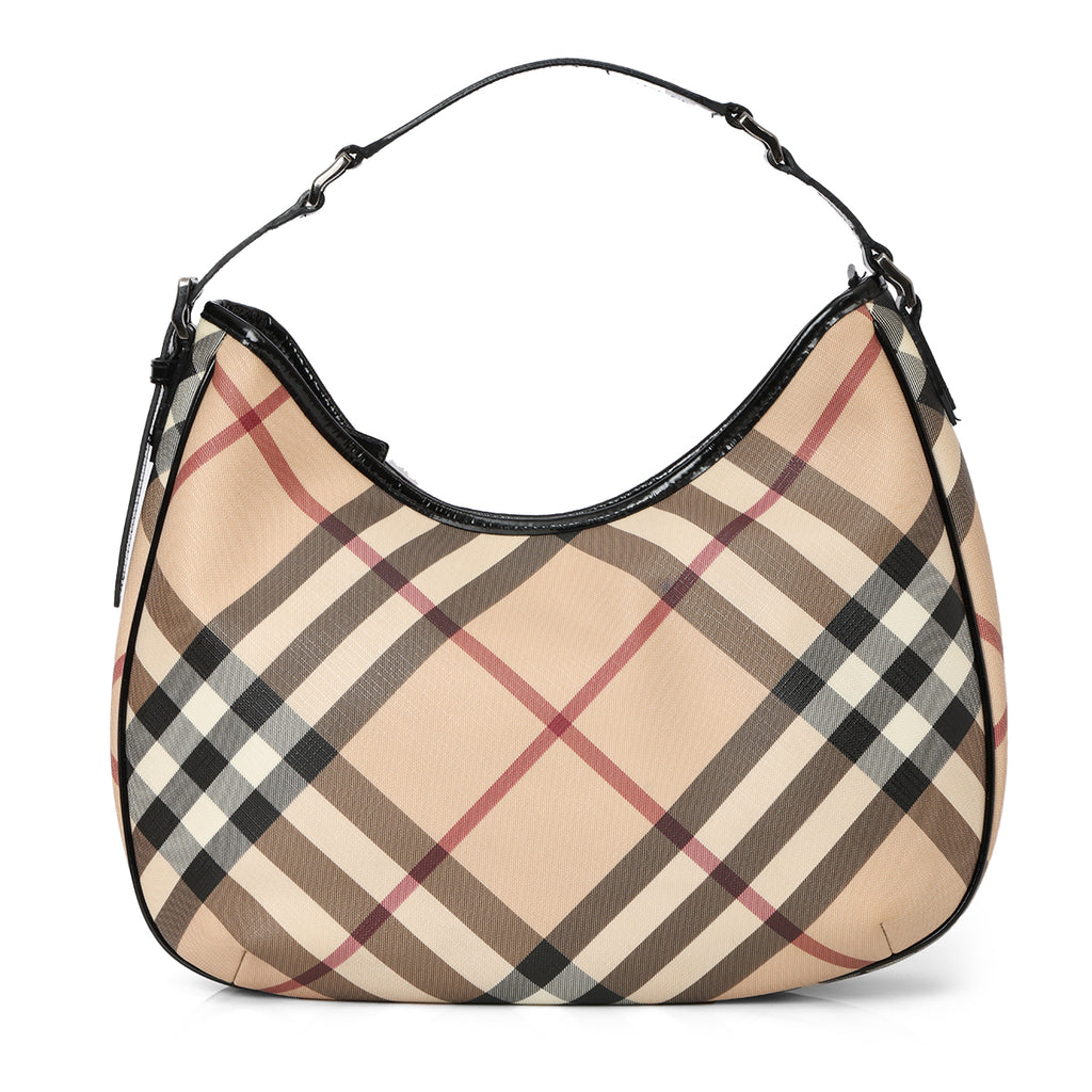 Shop Pre-Owned Burberry Beige/Black Nova Check Coated Canvas  display picture 2