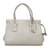 Grey Pebbled Leather Shopper Tote Bag