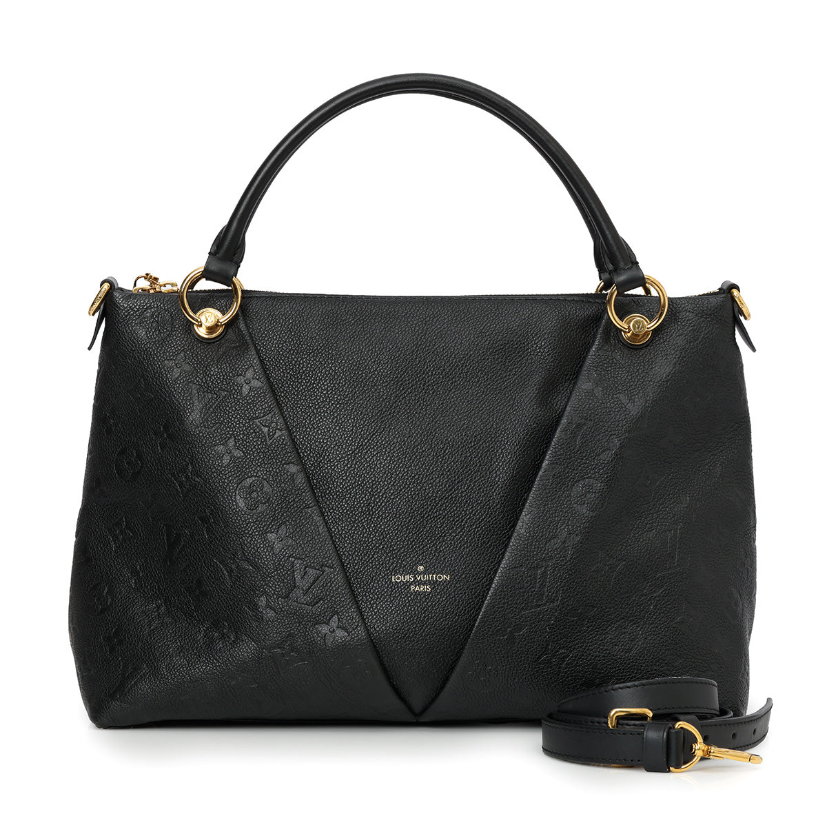 Black Monogram Empreinte Leather V MM Tote Bag