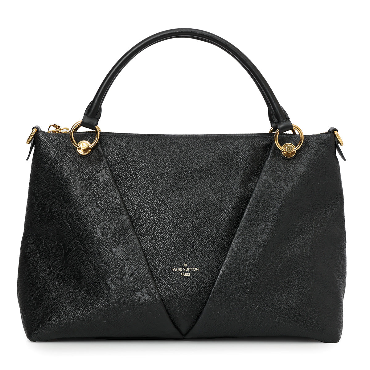 Black Monogram Empreinte Leather V MM Tote Bag