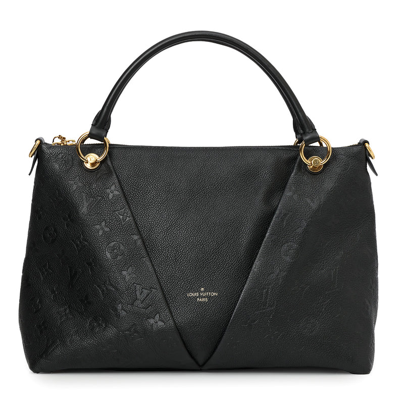 Black Monogram Empreinte Leather V MM Tote Bag
