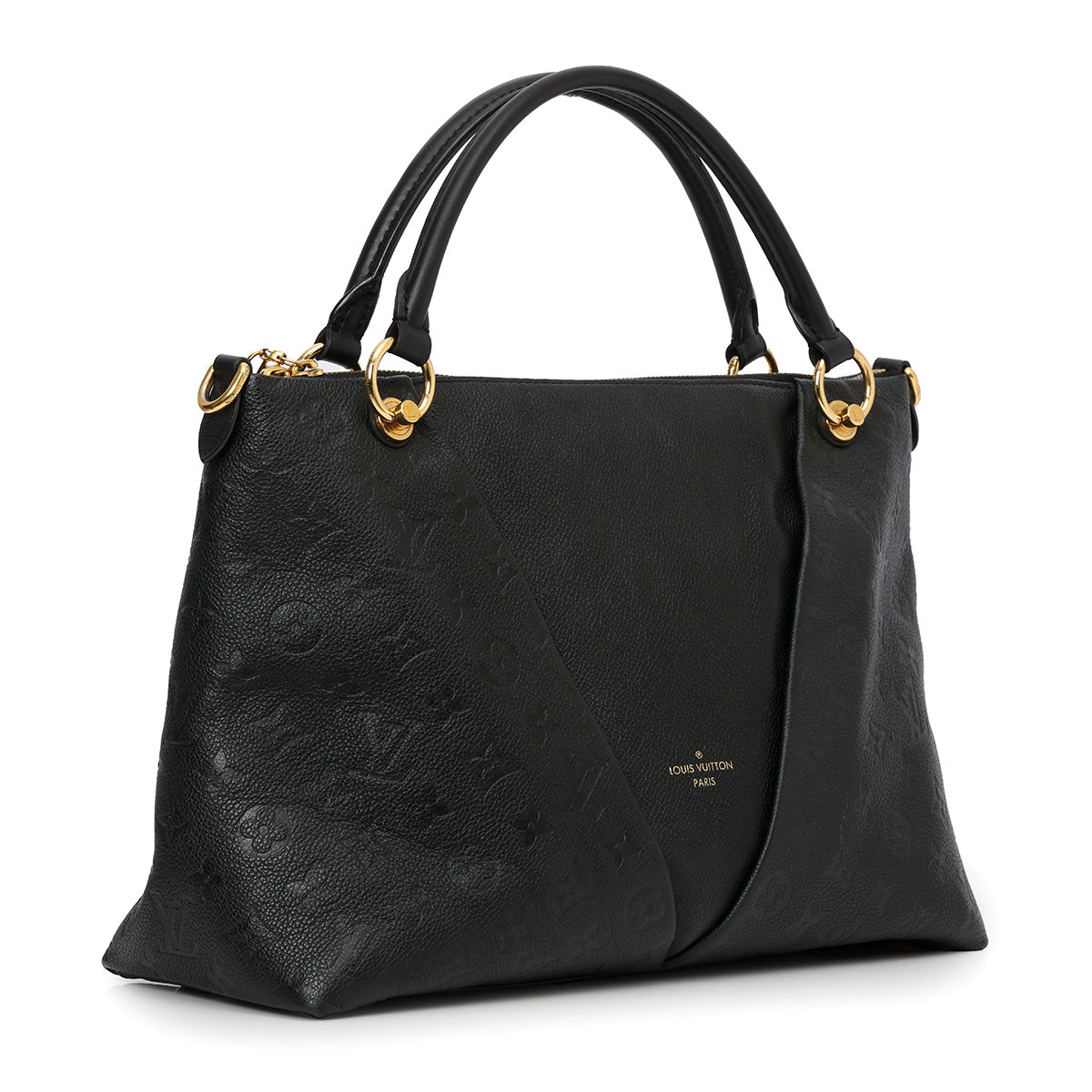 Black Monogram Empreinte Leather V MM Tote Bag
