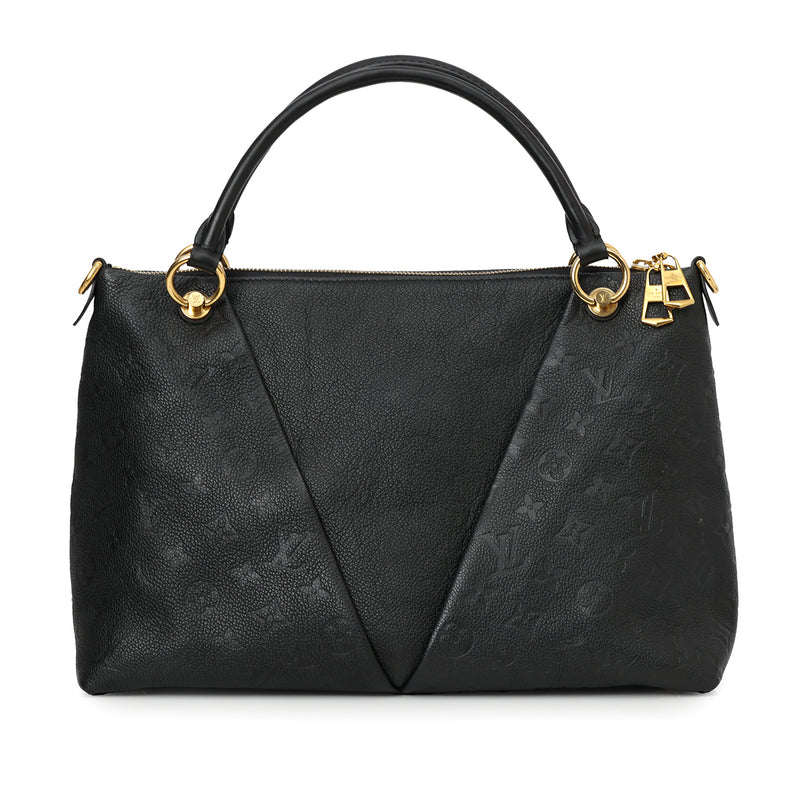 Black Monogram Empreinte Leather V MM Tote Bag