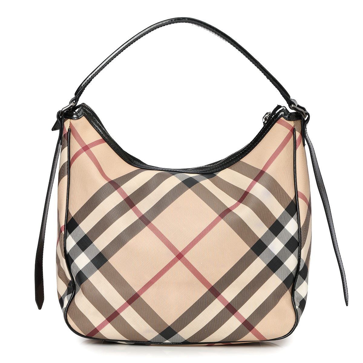 Nova Check Coated Canvas Medium Barton Hobo Bag