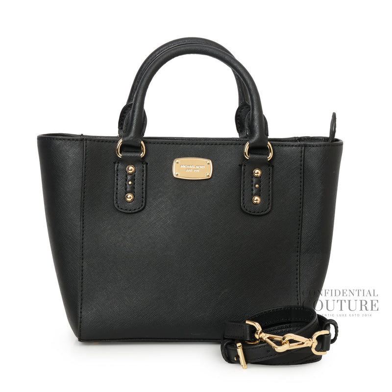 Pre-loved Michael Kors Black Solid Handheld Bag