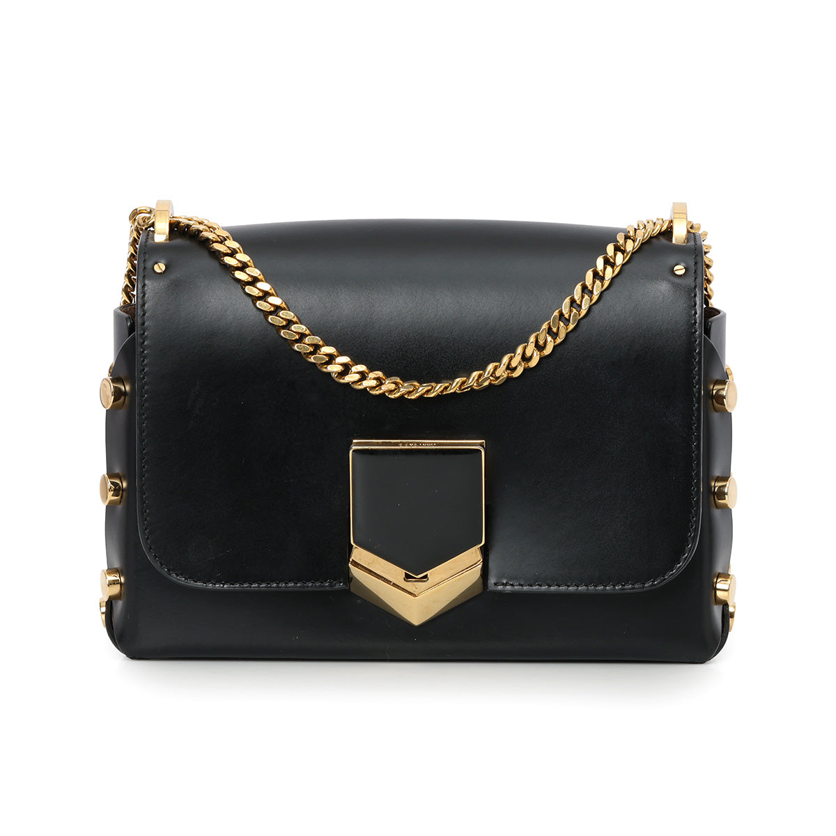 Jimmy Choo Black Lockett Shoulder Bag