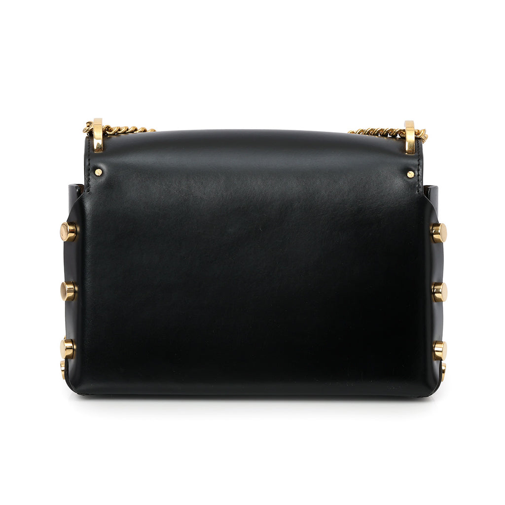 国内即発 Lockett/黒 スタッズチェーンショルダーJimmy Choo Shop Pre‑Owned Jimmy Choo Lockett Petite Black Leather