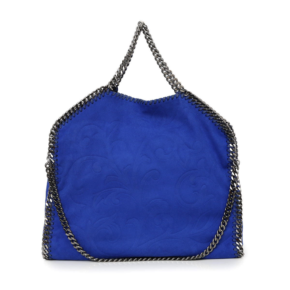 Shop Pre-Owned Stella McCartney Falabella 3 Chain Blue Large