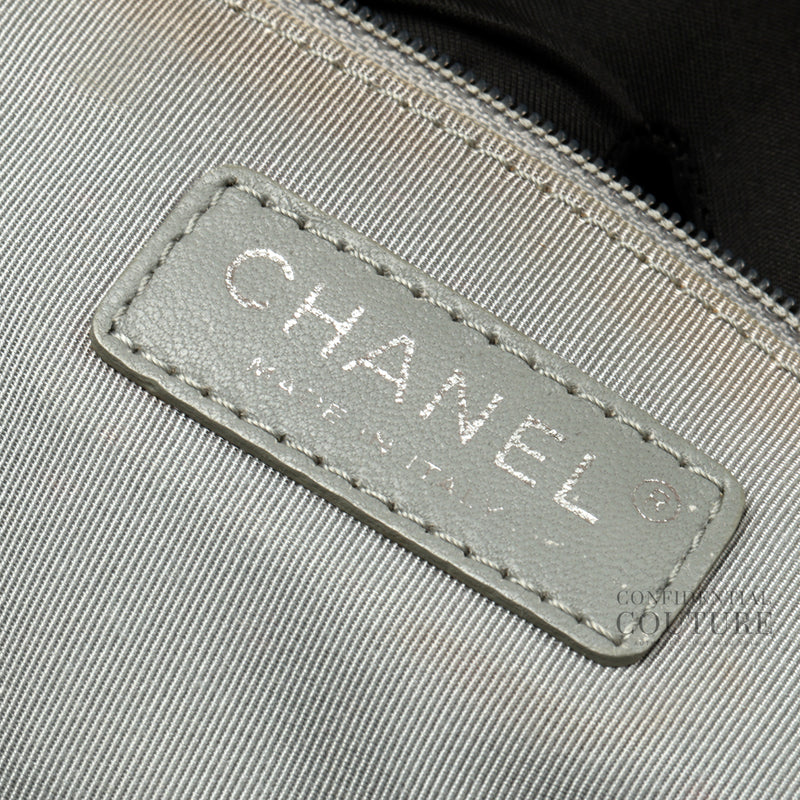 Women Chanel Boy Off White Reverso Large Flap Bag