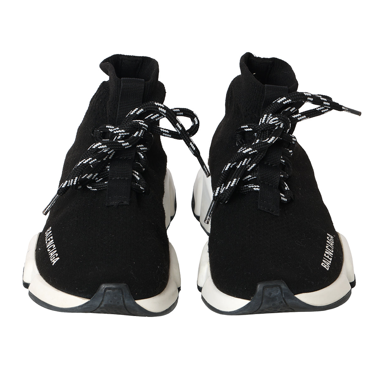 Speed Lace-up Trainers in Black/white- EU 34