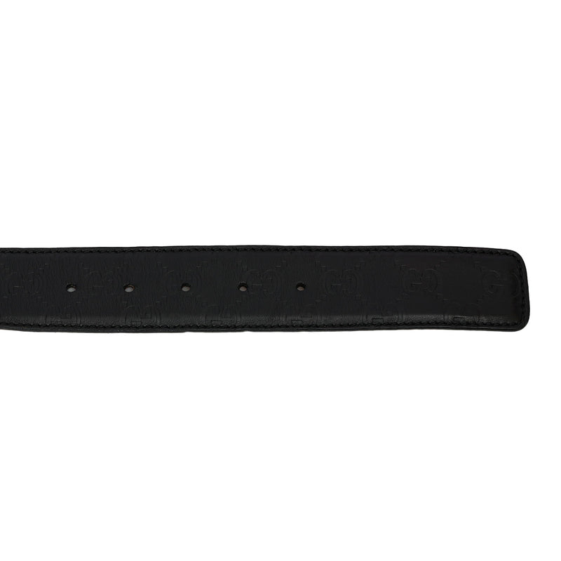 GG Guccissima Black Leather Waist Belt