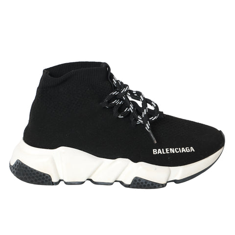 Speed Lace-up Trainers in Black/white- EU 34