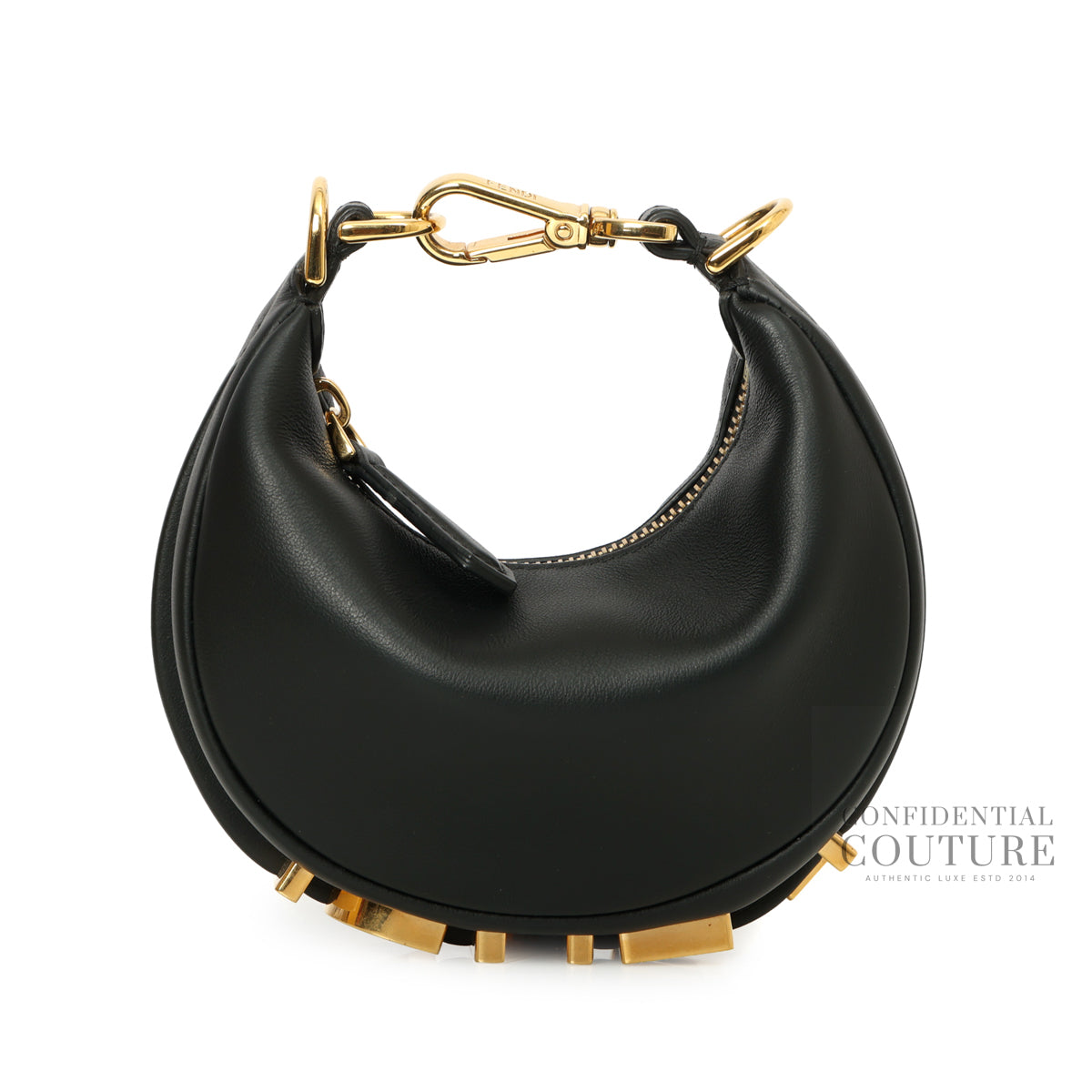 Fendigraphy Nano Black Leather HandBag