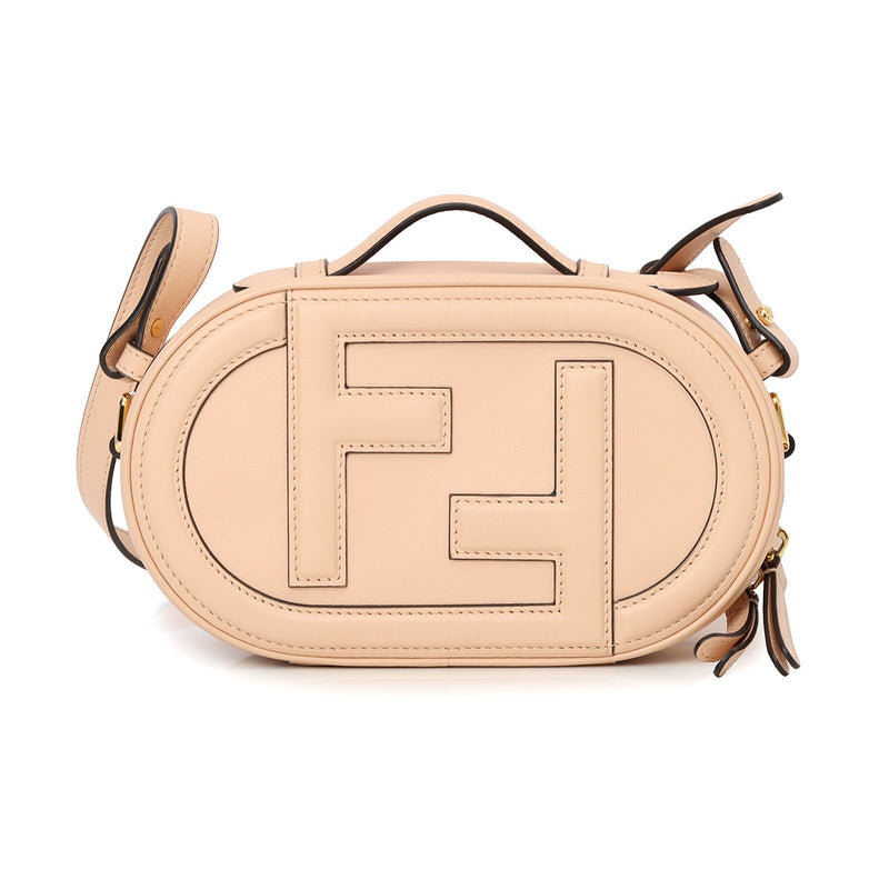 Pre-loved Fendi O'Lock nude pink Mini Camera Case