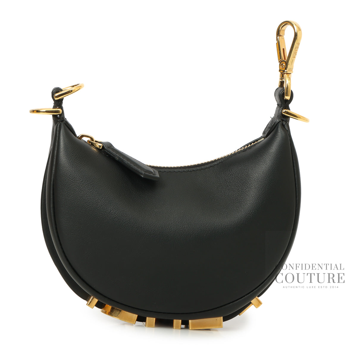 Fendigraphy Nano Black Leather HandBag