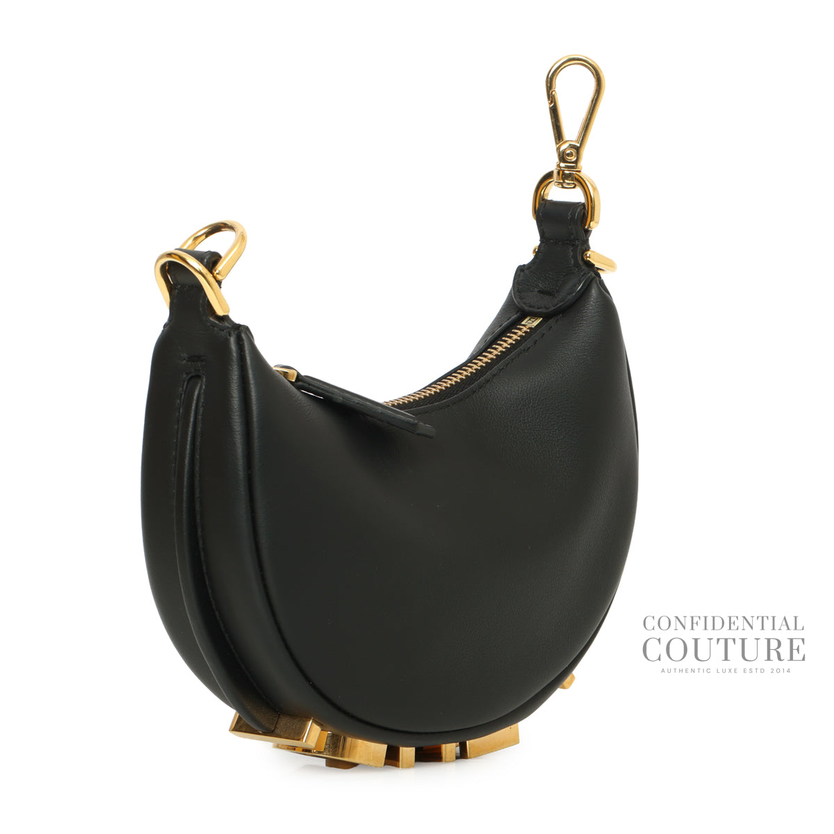 Fendigraphy Nano Black Leather HandBag