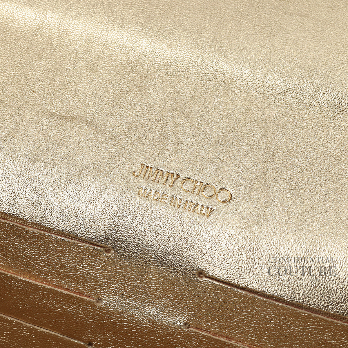 Gold Croc Embossed Emmie Clutch