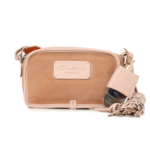 Pink Suede Camera Bag