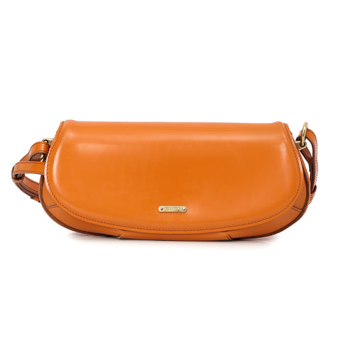 Prorsum Orange Patent Leather Solid Shoulder Bag