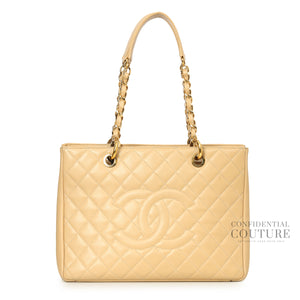 Beige Grand Shopping Tote Bag