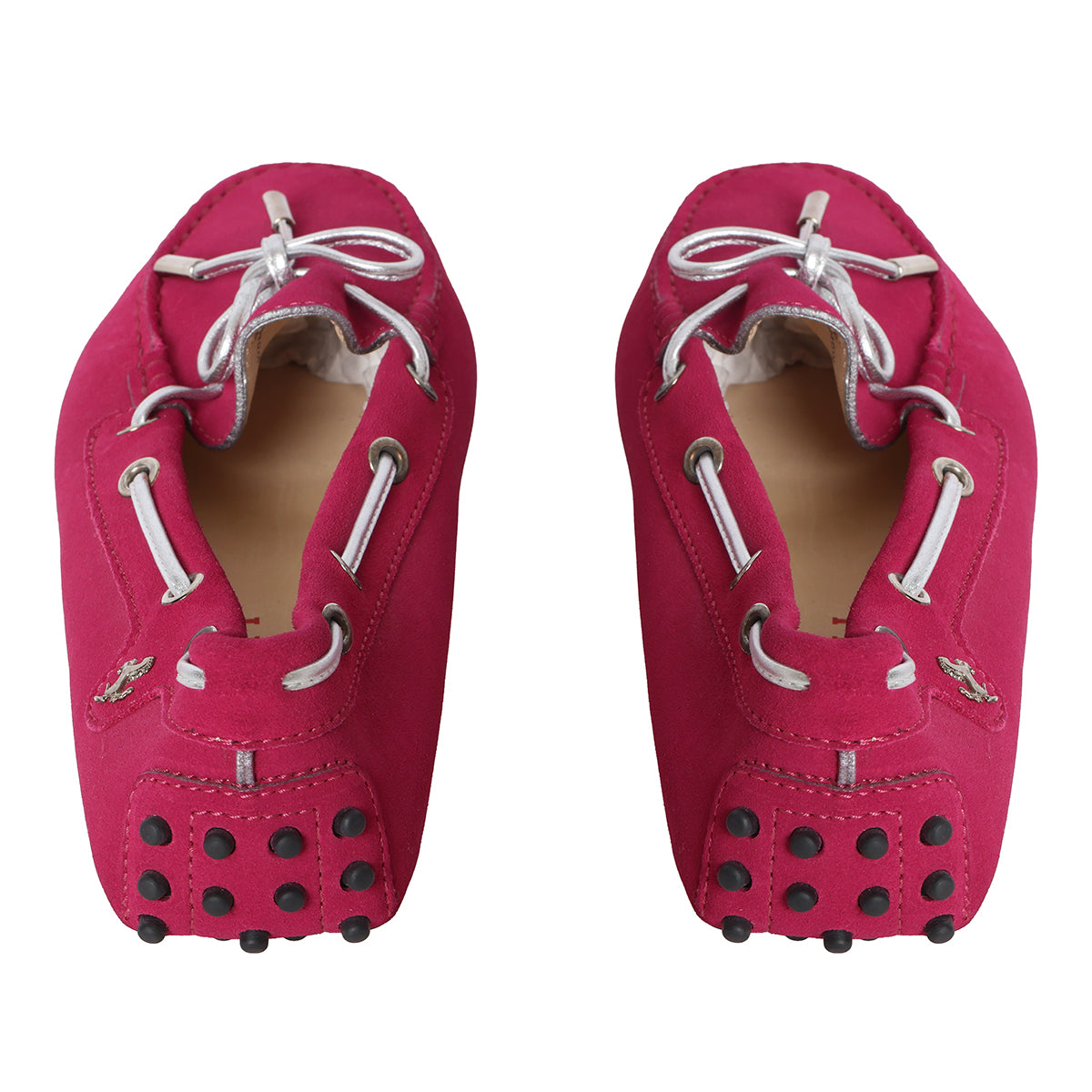 For Ferrari Fuchsia Suede Driver Loafers- EU 37.5