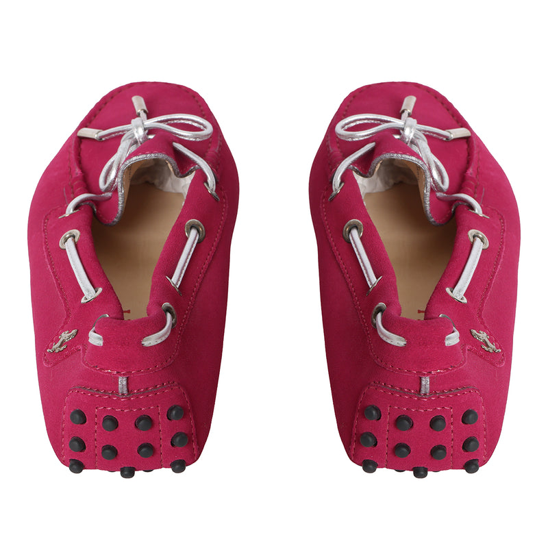 For Ferrari Fuchsia Suede Driver Loafers- EU 37.5