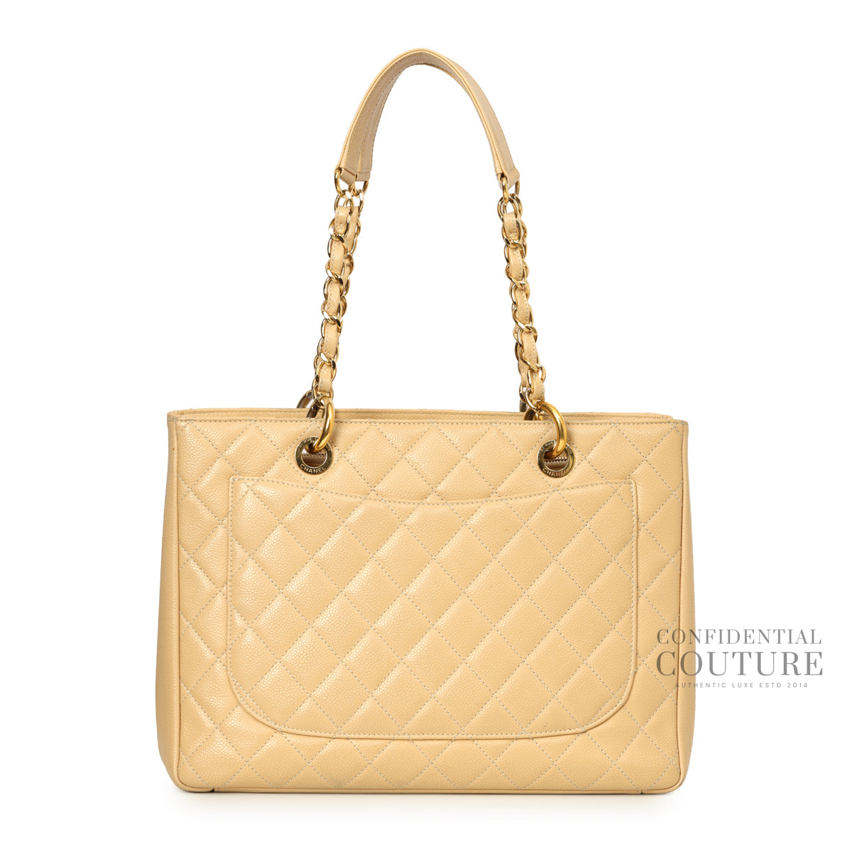 Beige Grand Shopping Tote Bag