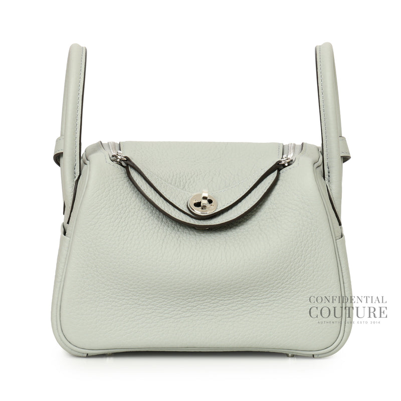 Hermes Blue Glacier Mini Lindy in Clemence Leather | Limited Edition Strap | 2026
