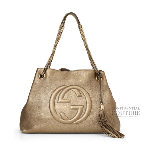 Champagne Medium Soho Chain Tote