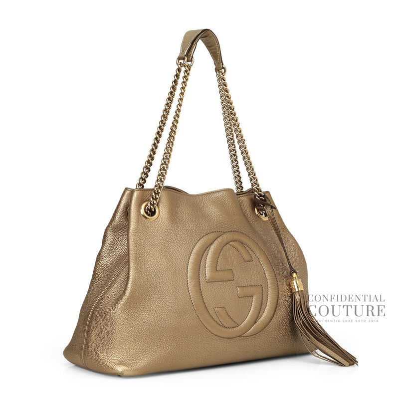 Champagne Medium Soho Chain Tote