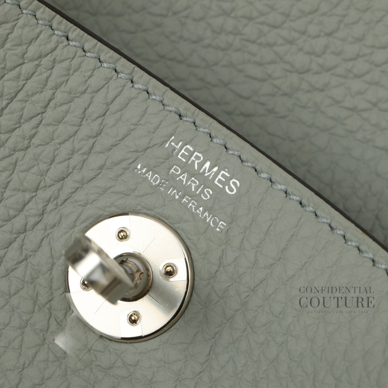 Secondhand Hermes Blue Glacier Mini Lindy in Clemence Leather | Limited Edition Strap | 2026