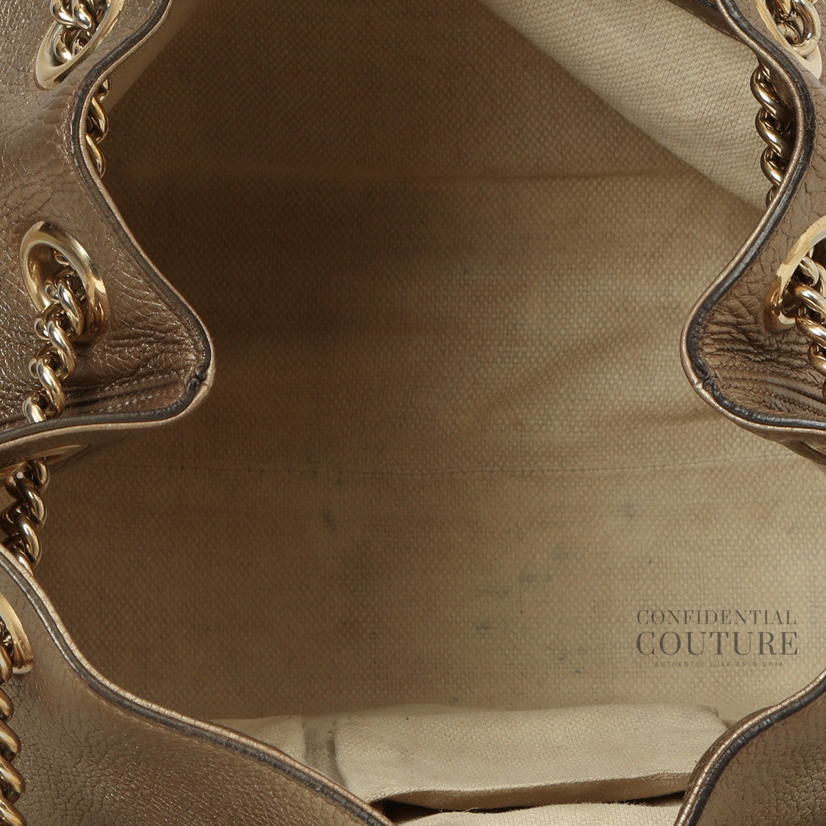 Champagne Medium Soho Chain Tote