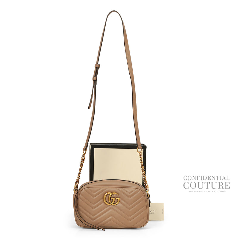 GG Marmont Pink/Beige Small Camera Bag