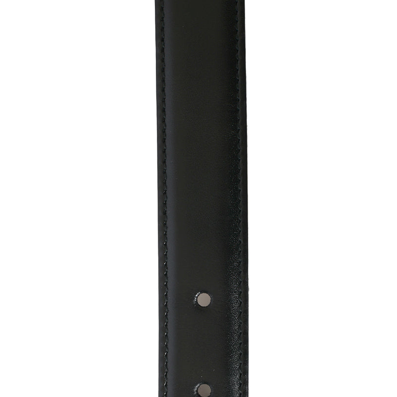 Bvlgari Black Square Buckle Belt 38
