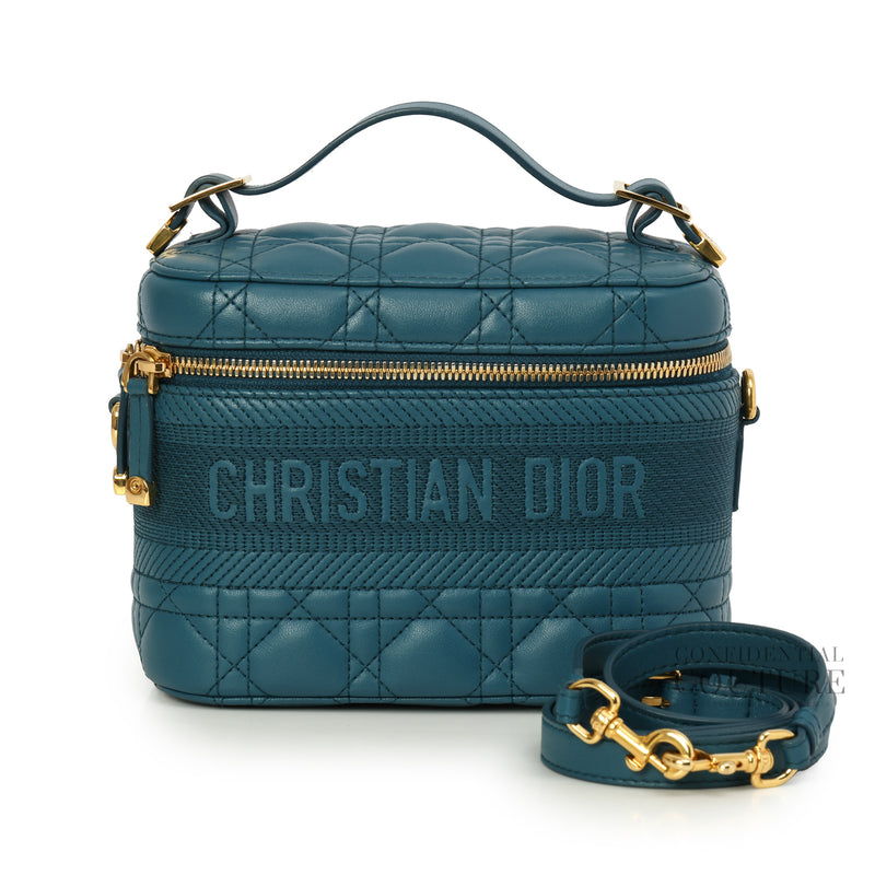 Travel Convertible Vanity Case in Quilted Lambskin