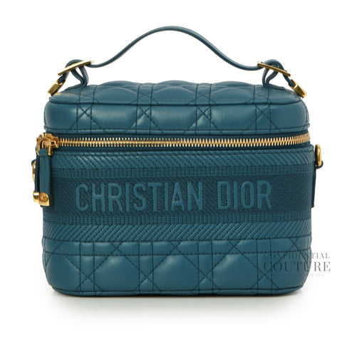 Travel Convertible Vanity Case in Quilted Lambskin