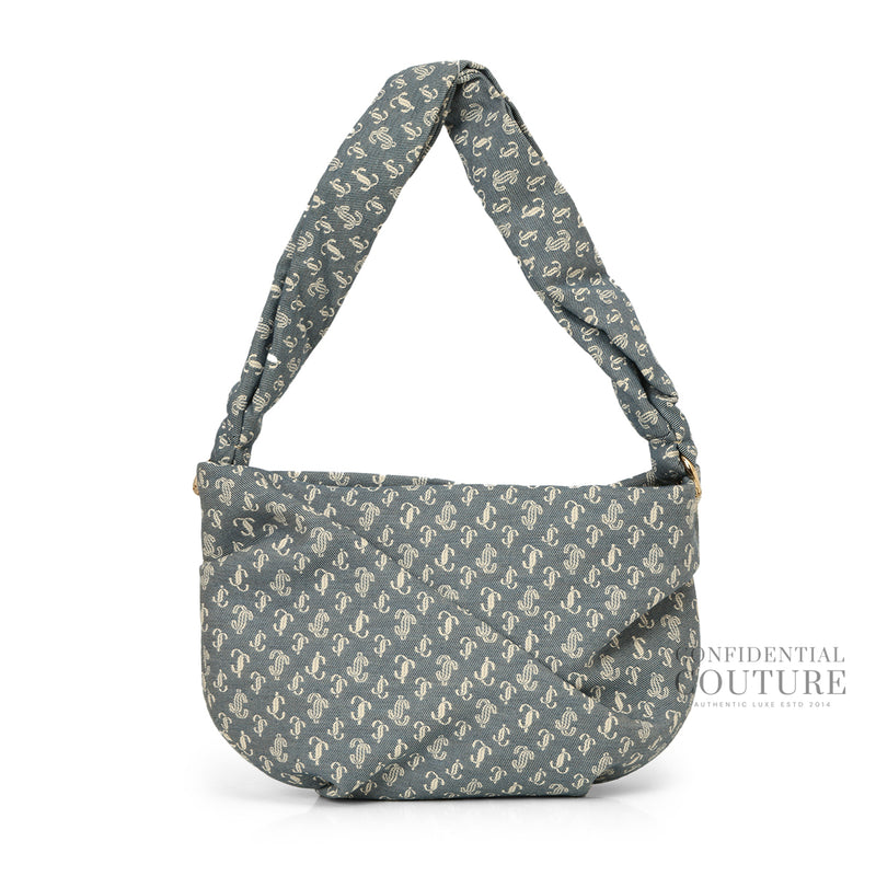 Jimmy choo bonny denim shoulder bag black