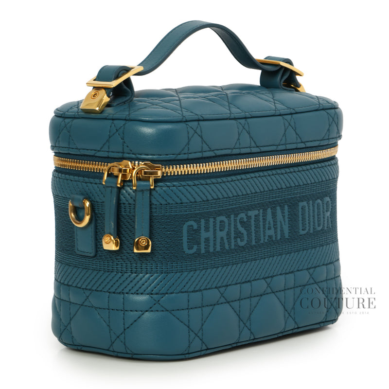 Travel Convertible Vanity Case in Quilted Lambskin
