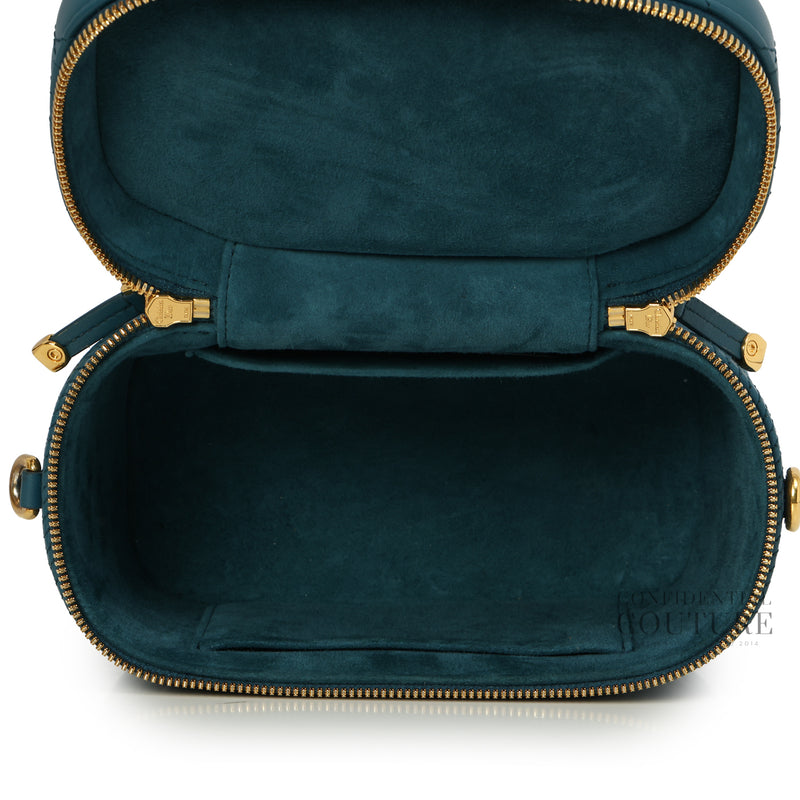 Travel Convertible Vanity Case in Quilted Lambskin