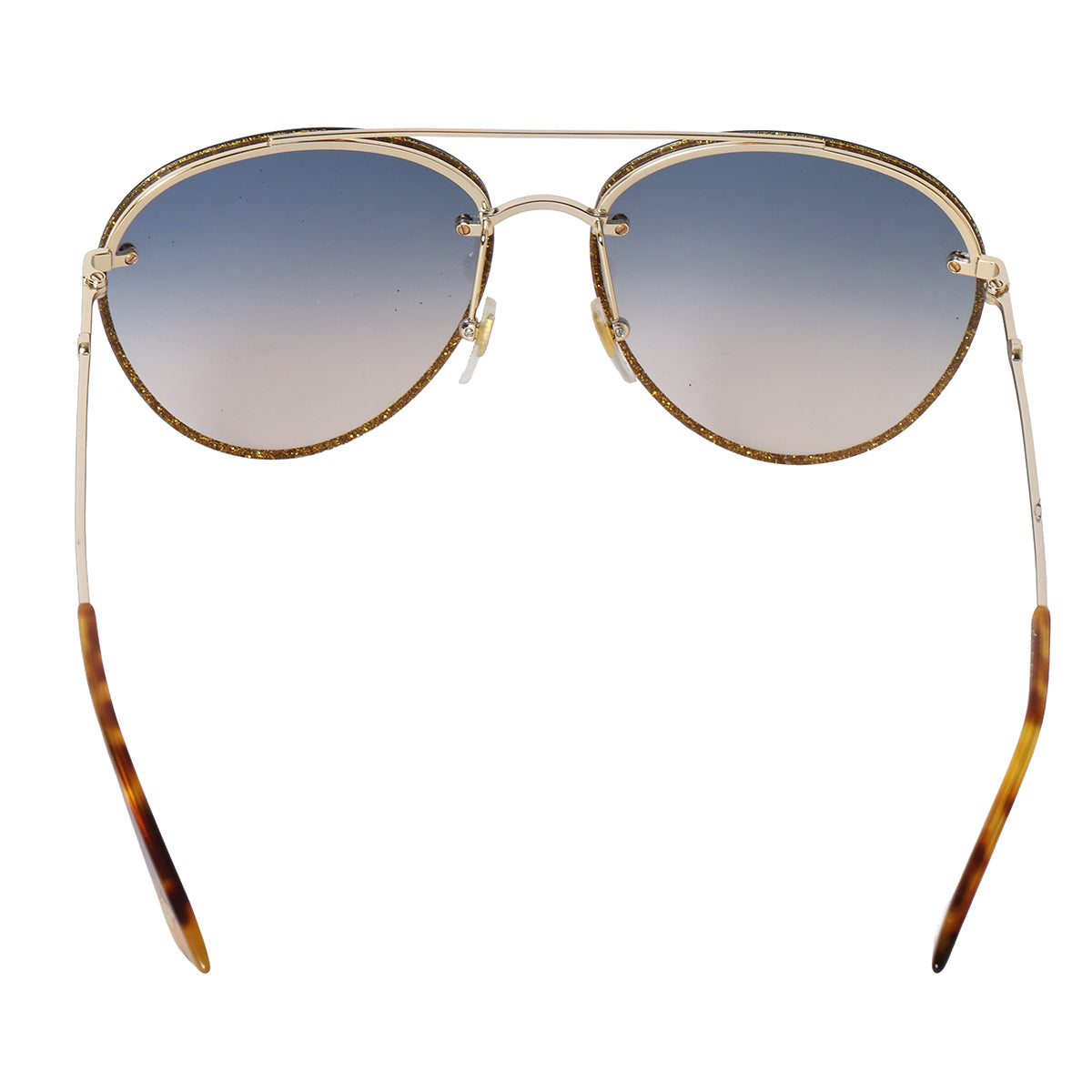 Bee Glitter Gold Rim Aviator Sunglasses