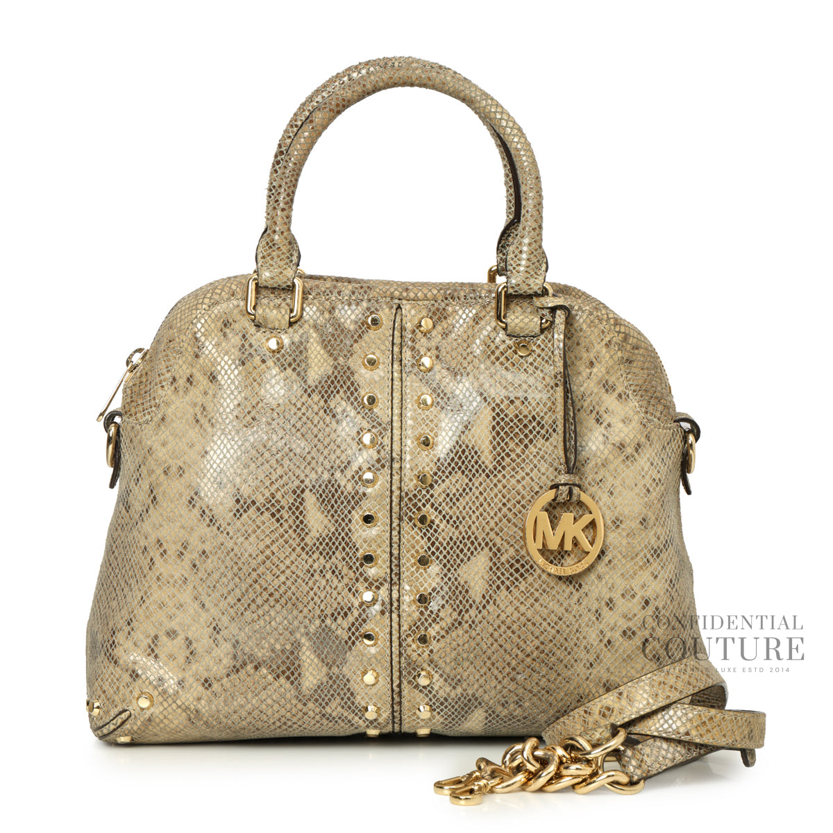 Snakeskin Embossed Handbag