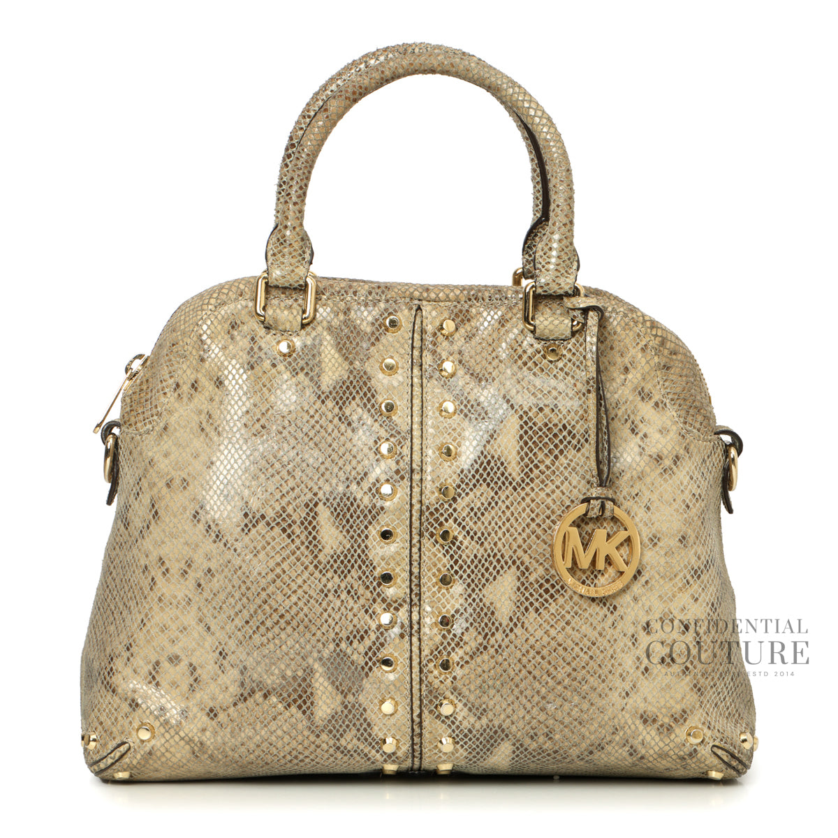 Snakeskin Embossed Handbag