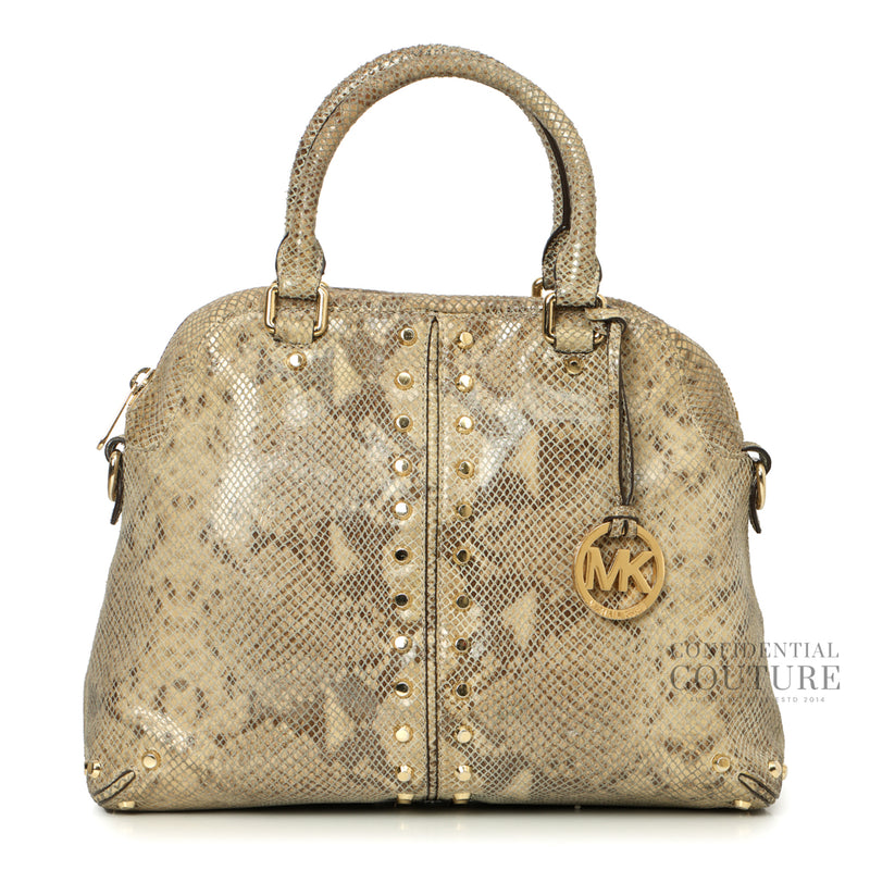 Pre-loved Michael Kors Snakeskin Embossed Handbag