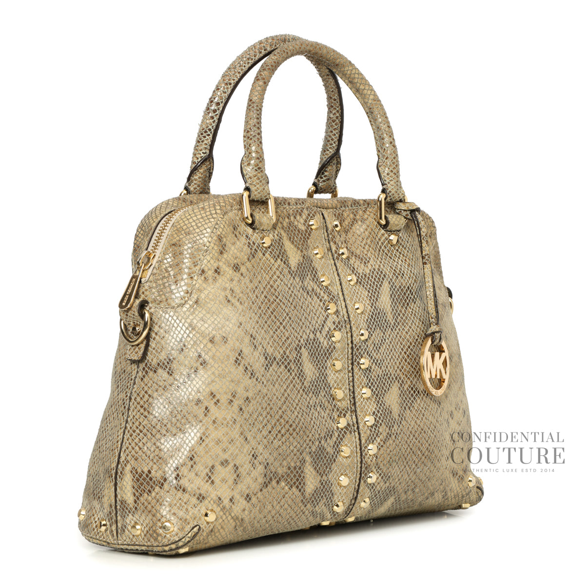 Snakeskin Embossed Handbag