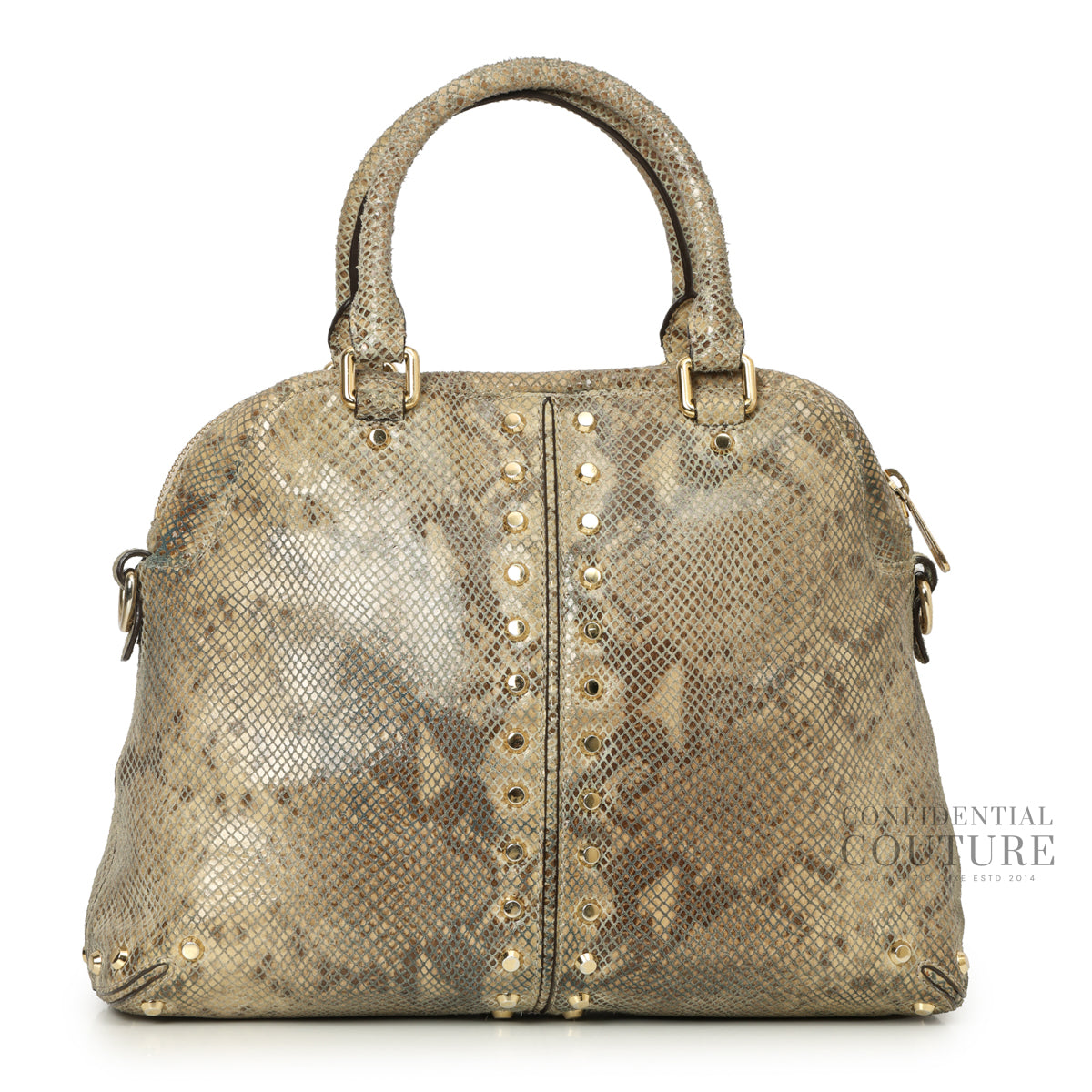 Snakeskin Embossed Handbag